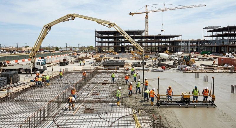 Commercial Slab Installation in Williamsburg, VA
