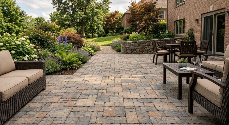 Limestone Patio Installation in Fairfield County, CT